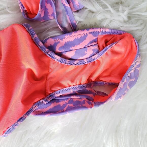 Victoria's Secret Bandeau Bikini Tiger Print Pink Purple Mixed Size - Picture 7 of 8